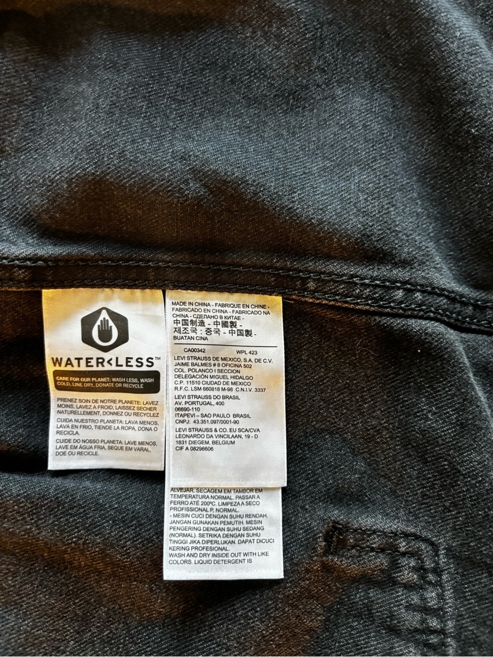 Levi's Black Cotton Denim Shirt Jacket - Picture 4 of 11